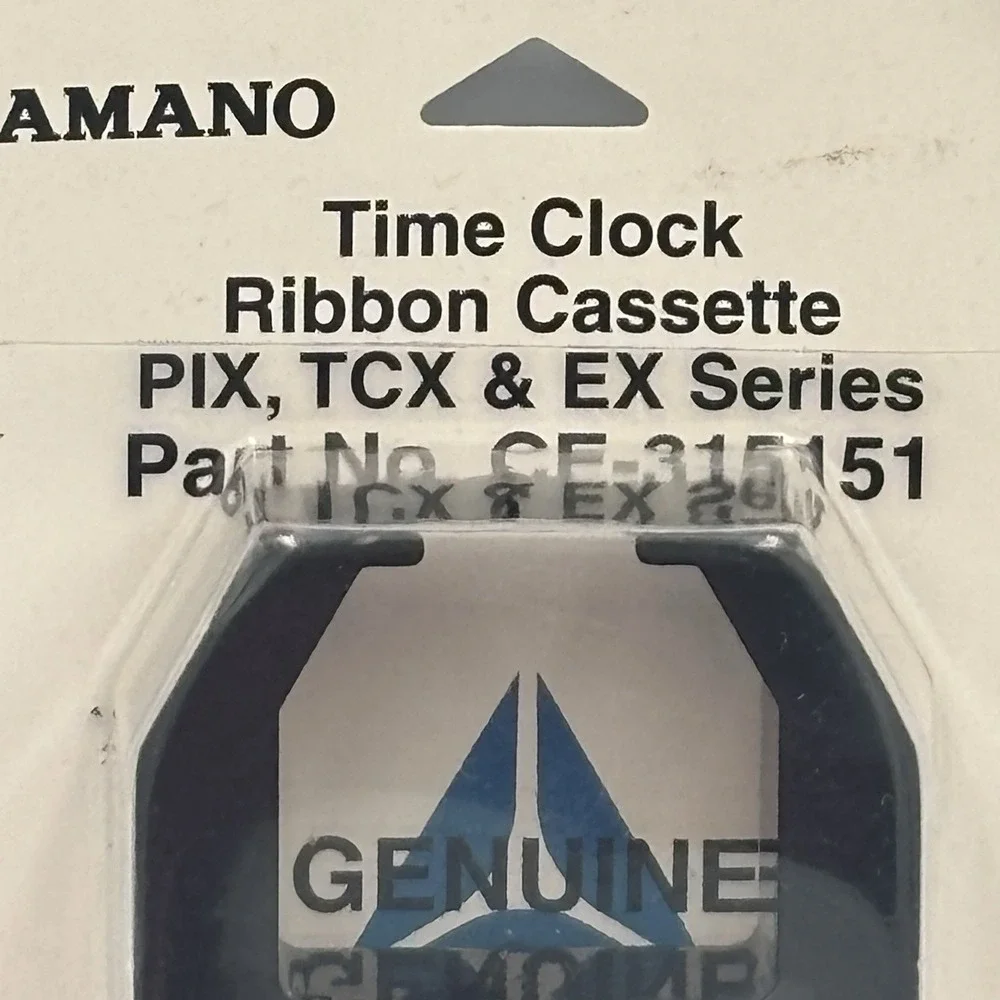 NEW GENUINE AMANO CE-315151 TIME CLOCK RIBBON CASSETTE PIX TCX‎ EX SERIES SEALED